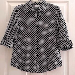 Kim Rogers Button Down Blouse Size M